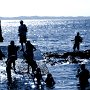 Swimmers at San Salvadore Brazil